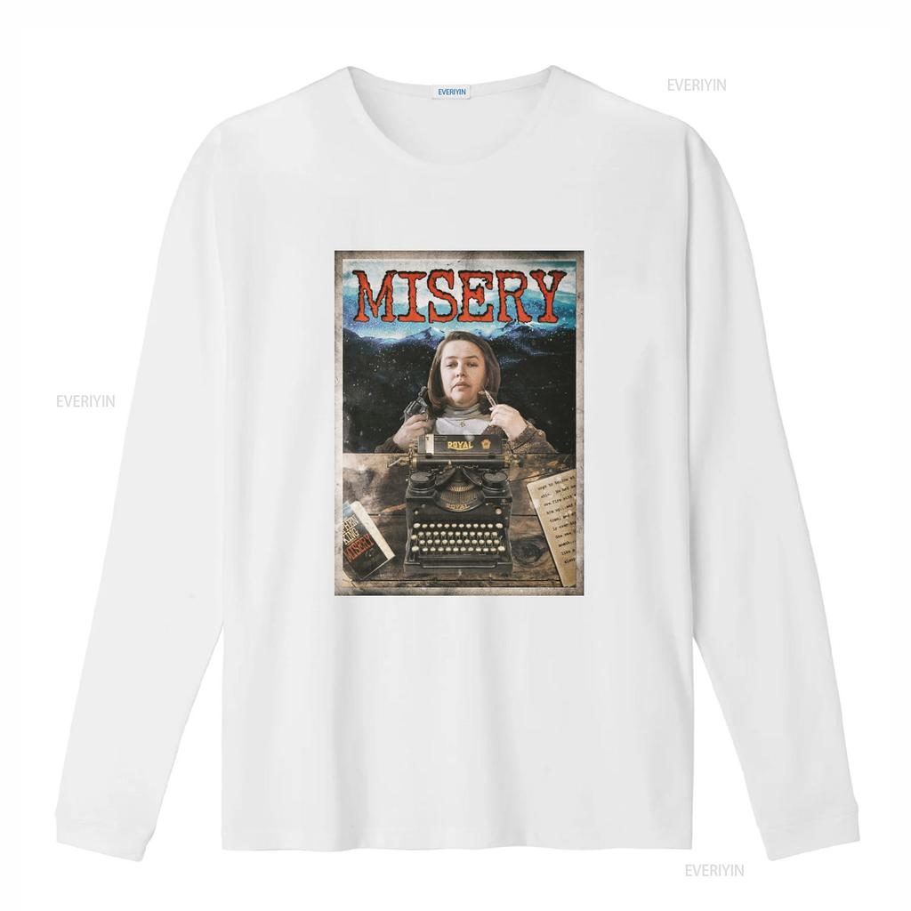 Misery Stephen King Horror Movie Inspired T Shirt Vintage Royal Typewriter Gun Design vintage Washed streetwear graphic Soft