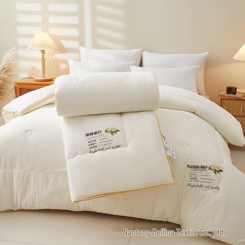 Crystal Home Textiles Silk and Mulberry Quilt: Thick Zippered Spring & Autumn Parent-Child Quilt, Winter Gift Edition.