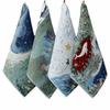 4 Layer Cotton Gauze Kitchen Towel Quick Dry Pure Cotton Dish Cloth Cute Tea Towel  Home Restaurant