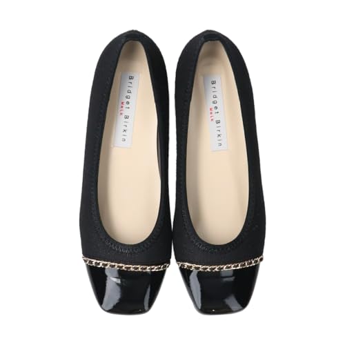 Bridget Birkin Walk Chain Motif Walking Pumps, Women's, 545227, Black, Size 24.0 cm