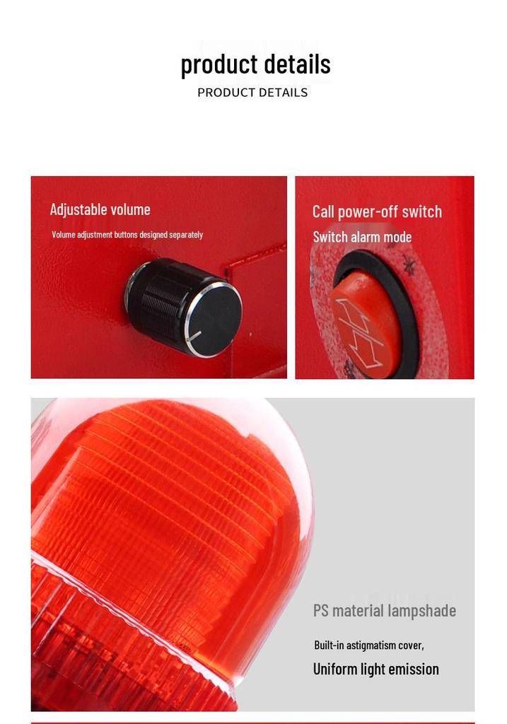 TGDD-001 Industrial Sound & Light Power Outage Alarm for Farms & Workshops (220V/380V)