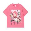 275 GSM Washed T-shirts 100% Cotton Demon Slayer V27 Haganezuka Print Unisex Heavy Cotton T Shirt