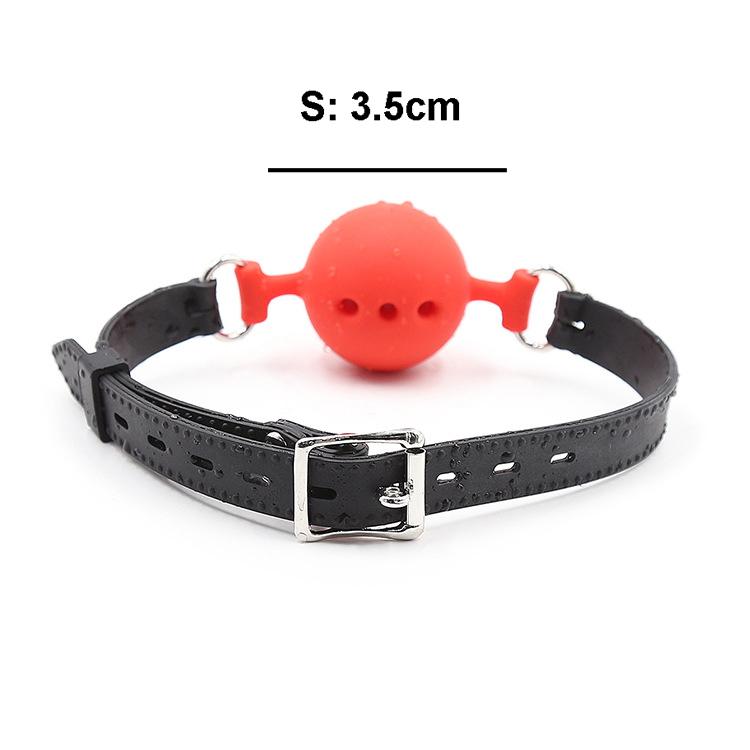 3 Sizes Soft Safety Silicone Open Mouth Gag Ball Bdsm Bondage Slave Ball Gag Erotic Sex Toys For Woman Couples Adult Sex