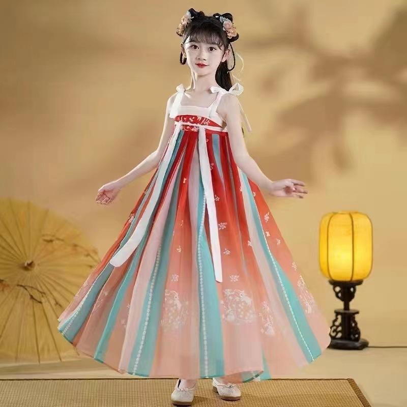 Girls' Hanfu Ancient Clothing Super Immortal Skirt Mid-Autumn Festival Children's Tang Clothing Girls' Ancient Style