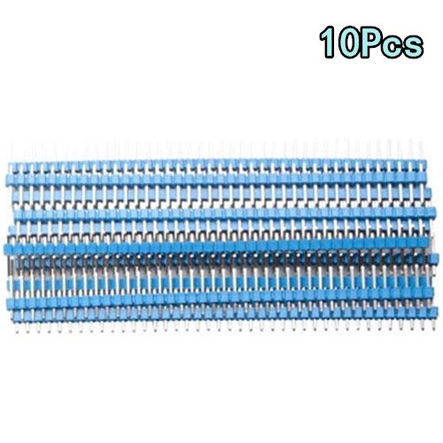 40 Pin 1x40 Single Row Male and Female 2.54 Breakable Pin Header PCB JST Connector Strip for Arduino Black
