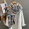 Fashion Luxury Brand Winter Poncho Scarf Women Large Shawl Pashmina Hijab Foulard Echarpe Ethnic Style Design Lady Stole Scarves