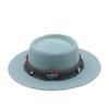 Summer Straw Jazz Hat Outdoor Seaside Beach Sunscreen Sunshade Sun Cap Flat Brim Classic Travel Panama