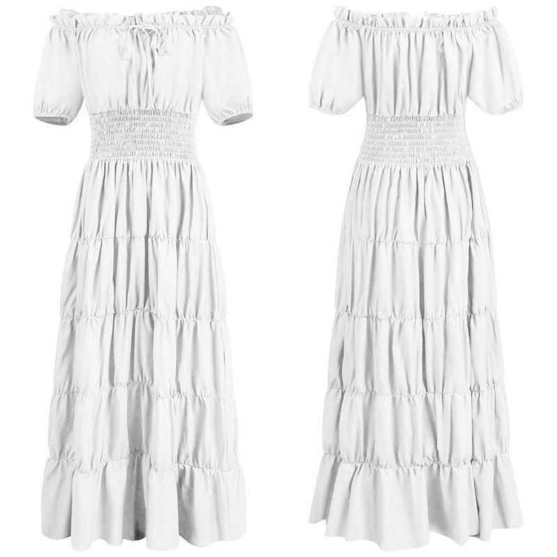 Medieval Renaissance Stage Cosplay Costume Halloween Retro Women's Long Dress Cosplay Role-Playing Costume