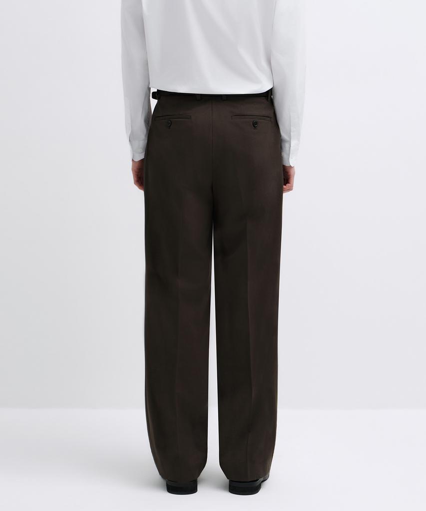 Musinsa Standard Real Wide Hidden Banding Slacks [Dark Brown]