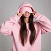 Maglione con cappuccio autunno e inverno colore camicia coulisse benda
