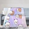 Super Soft BlanketsGirls Boys Travel Cute Bubu & Dudu Bedding Throws  Flannel Bedspread For Couch Chair Novelty Sofa Bed Cover