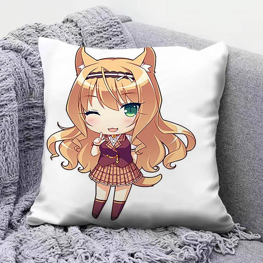 Nekopara Chibi Vanilla Chocola Anime Game Home Sofa Cushion Covers and Aecorative Custom Pillow Covers