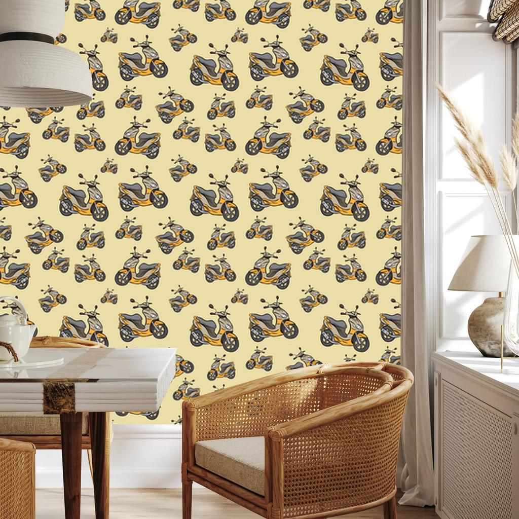 Modern scooter wallpaper for living room and bedroom 50x1000