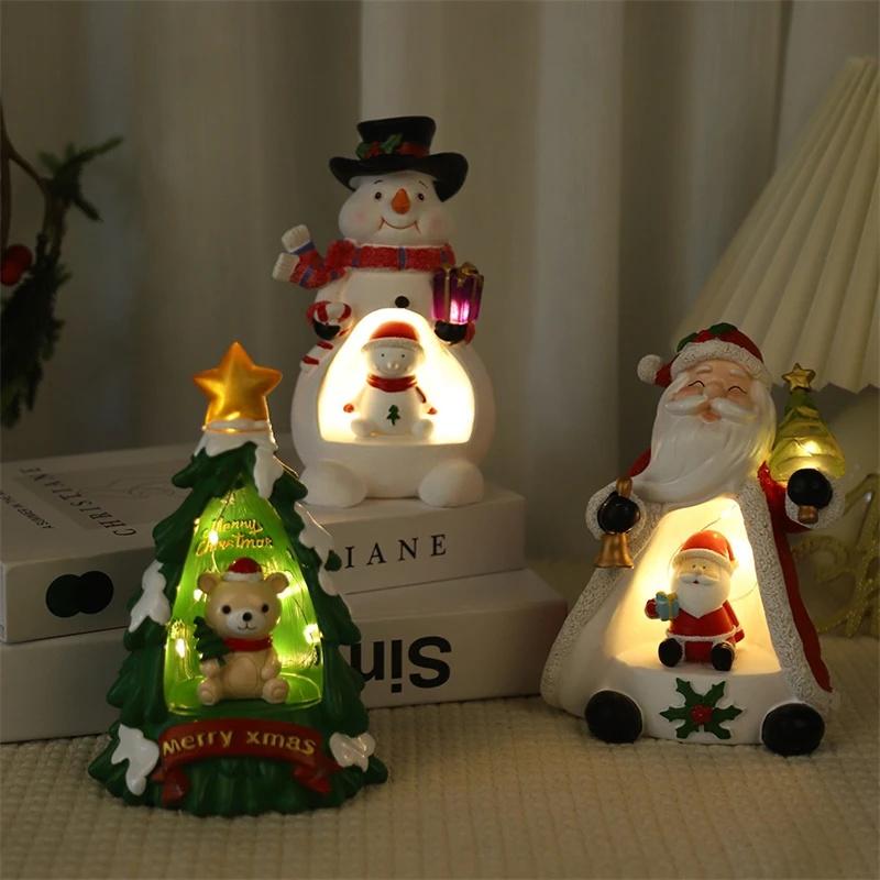 Christmas Tree Night Light LED Ornament For Bedroom Bedside Table Soft Warm Glow Home Decor Cozy Holiday Gift For Women Kids