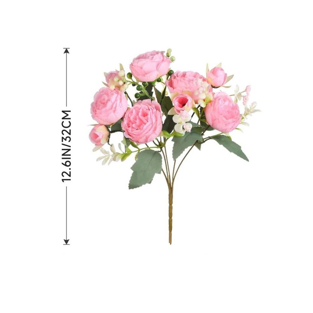 High Quality Big Head Artificial Peony Flowers Bud DIY Accessories Lifelike Floral Bridal Bouquet Home Decoration