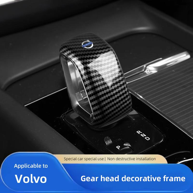 Carbon Fiber Gear Shift Handle Cover Decoration Accessories For Volvo XC90 V90 V60 XC60 V40 EC40 EX40 S80 S60 S90 C40 XC40 V70