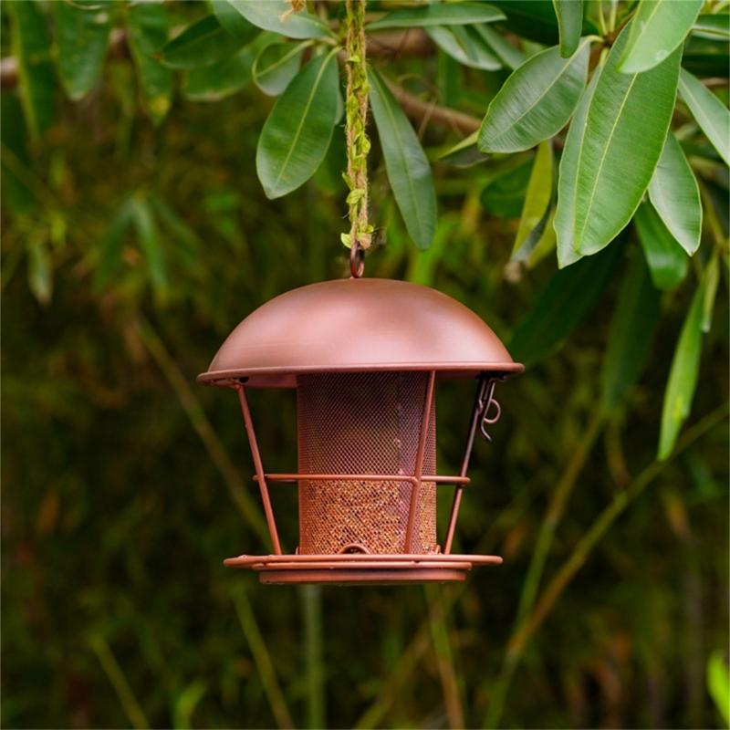 House Dome Bird Feeders for Wild Bird Waterproof Bird Feeders Outside Hanging Bird Feeders Rainproof Bird Feeding Statio