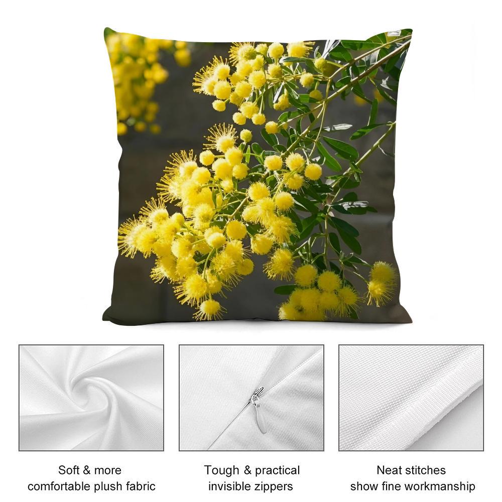 Australia Acacia Pillow Case Living Room Sofa Decorative Cushion Cover Simple Household Light Luxury Printed Pillow