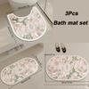 Non-slip Bath Mat Rubber Bathroom Mats U-shaped Bathroom Rug Absorb Water Toilet Rug Washroom Entrance Doormat Home Floor Carpet