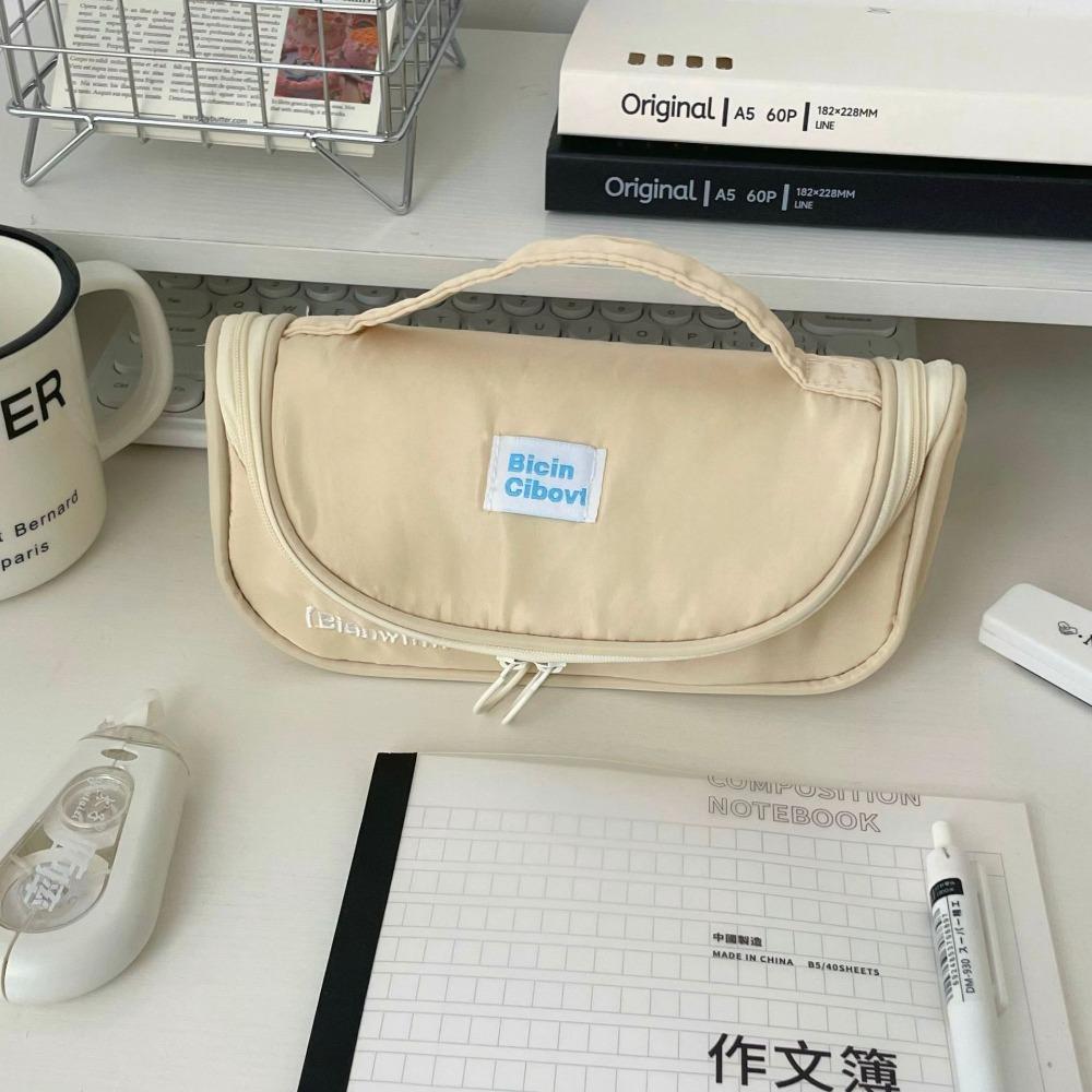 

Large Capacity Pen Bag Pillow Shape Stationery Bag 2025 Pencil Case жовтий