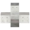 X Shape Post Connector Galvanized Metal 81 X 81 Mm