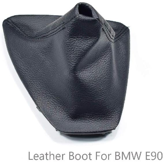 Auto Real Leather Gear Stick Shift Knob Lever Shifter Gaiter Boot Dust-Proof Cover Fit for BMW E90 E91 E92 E93 Car Styling