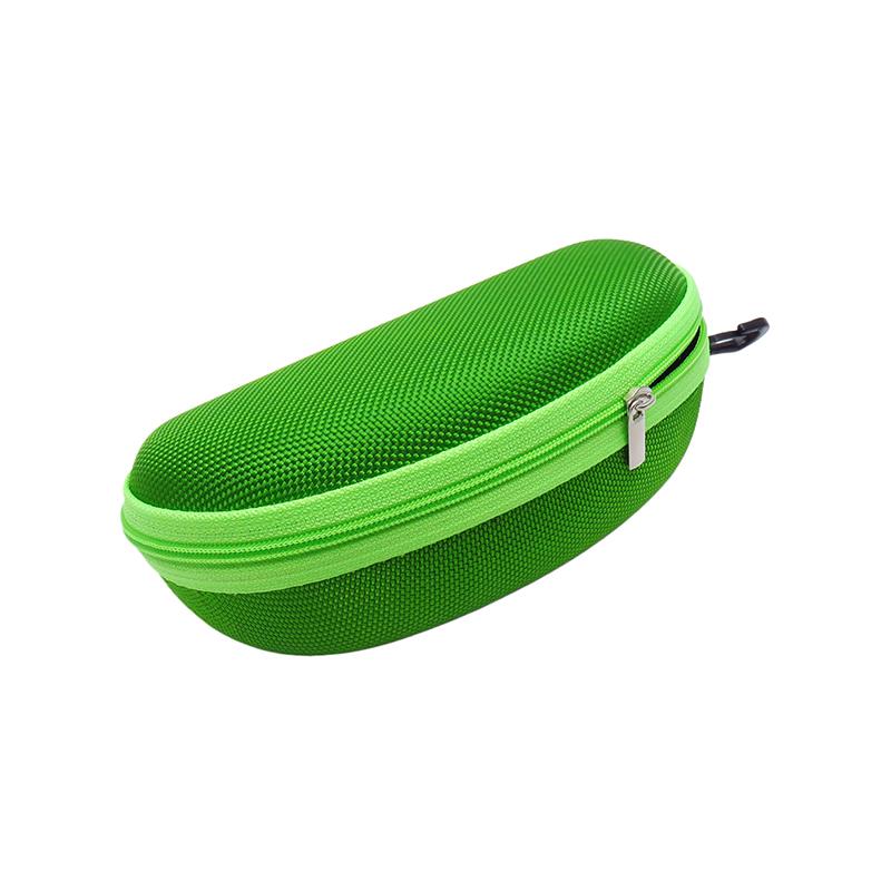 Portable Eva Glasses Case With Carabiner Hook Colorful Sunglasses Hard Cases Zipper Eyeglasses Protector Box Eyewear Accessories