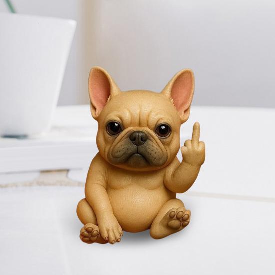 Middle Finger Animal Statue Cartoon Dog Cat Elephant Mouse Highland Cow Frog Turtle Hedgehog Figurine Resin Sculpture Desktop Decoration Ornament