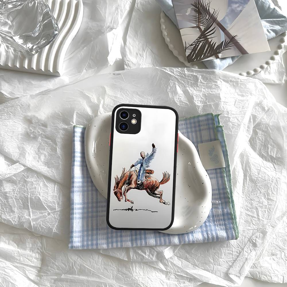B-Bad Bunny Art Phone Case For IPhone 16e 16 15 14 13 12 11 Pro Max X XS Max Plus Matte Clear