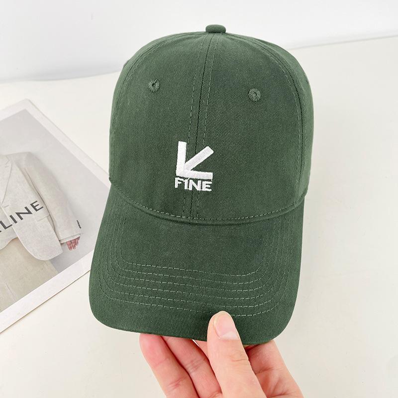 Spring And Summer Baseball Cap American Retro Letter Embroidered Sun Hat Fashion Hole Show Face Small Cap