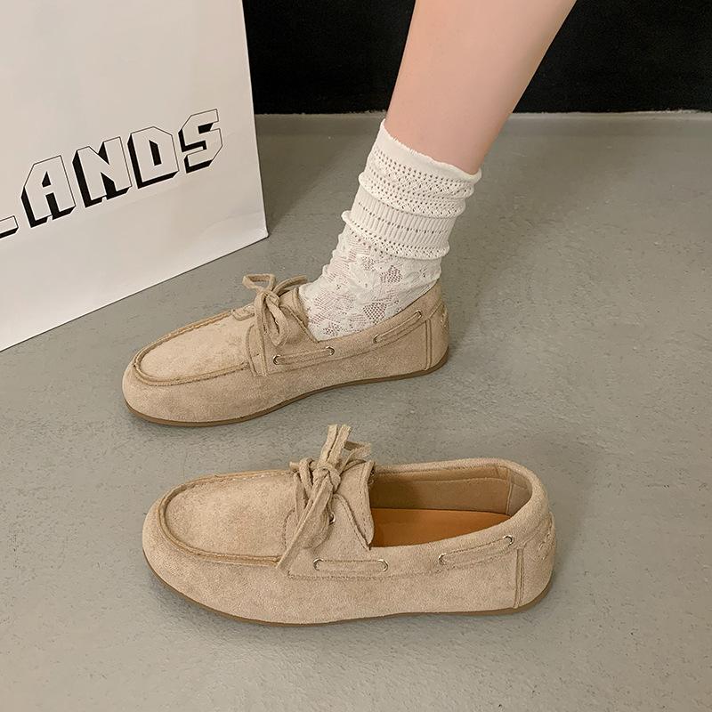 

Ретро туфли Doudou из коровьей кожи на мягкой подошве, женские весенние новые из мягкой кожи, туфли-лодочки на плоской подошве 35