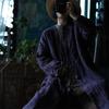 Johnature Women Vintage Linen Winter Parkas Single Button Purple V-Neck  Warm Plus Cotton Coats Chinese Style Parkas