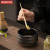 4ks Japonská Matcha Čajová Sada Bambusová Čajová Metlička Keramická Čajová Miska Složení Čínské Tradiční Ručně Vyráběné Čajové Nástroje Sváteční Dárky