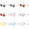 Fashion Women's Metal Heart Shaped Sunglasses Gradient Outdoor Goggles Female Eyewear UV400 Shades Metal Women Girls Sunglasses