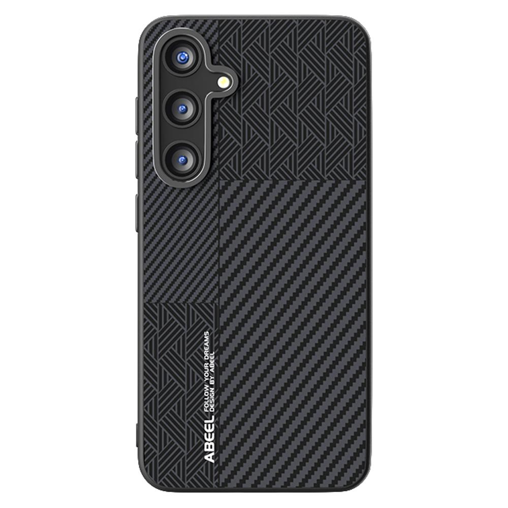 ABEEL For Samsung Galaxy S25 FE Case PC+TPU+Aluminum Alloy+PU Leather Phone Cover Compatible with MagSafe