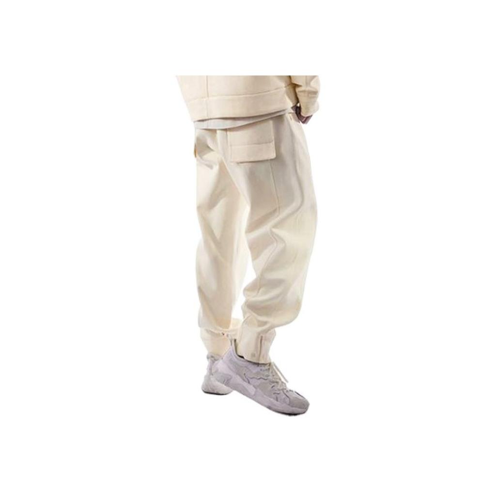 Li Ning X Jackie Chan Collaboration Kung Fu Series Spring Casual Pants Men Bottoms Paper-White AKLT205-2
