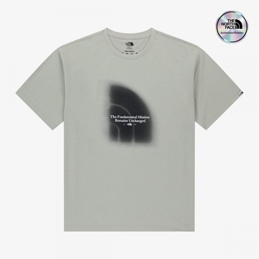 

The North Face White Label Misty Logo Short Sleeve Round Tee White Sand Nt7ur13l WHITE SAND/085