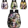 Trendy Demon Slayer Book Bag With Durable Oxford Fabric And Large Storage