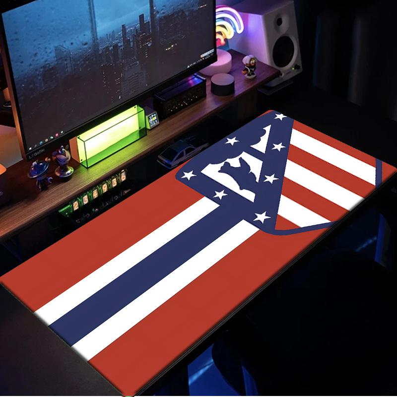 Atletico Madrid Crest Mouse Pad, Rubber Base, Mouse Pad for Gamers and Office Use, Gaming Desk , Easy To Clean Mat Christmas fan gifts