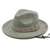 New European and American Retro Style Double Belt Classic Peach Heart Top Jazz Hat, Men's and Women's Top Hats