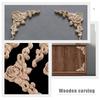 Set de 3 Appliques Sculptées en Bois Massif Décoration d'Intérieur pour Meubles Porte d'Armoire Cadre de Lit Décoration Décalcomanie en Bois Non Peinte Chic