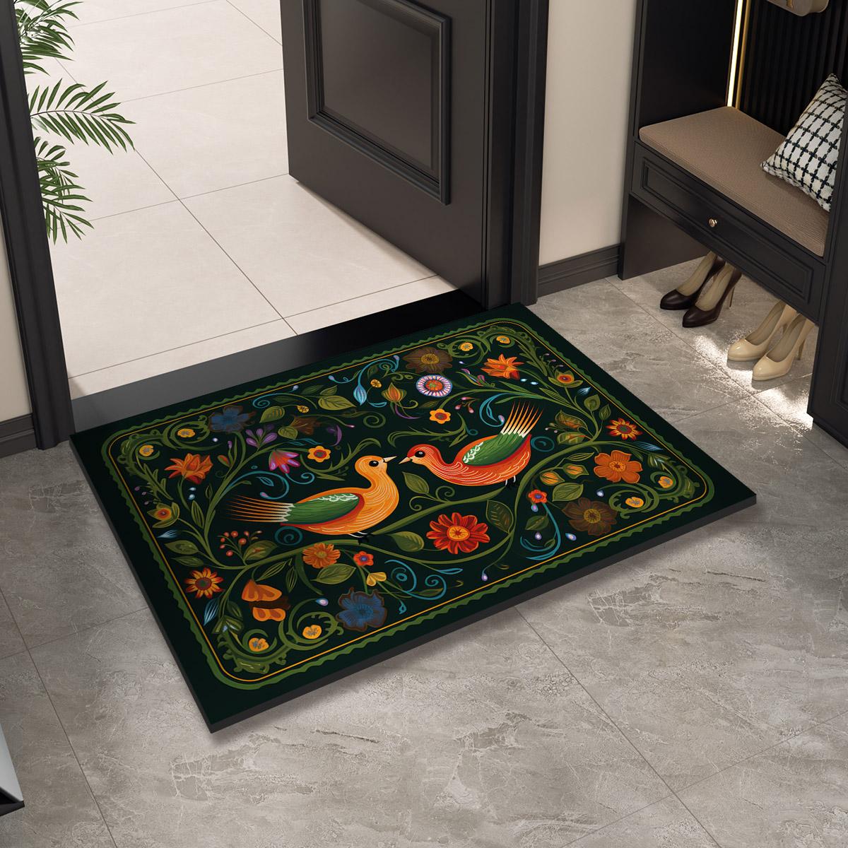 

Винтажный придверный коврик Welcome Домашний коврик для двери Уличные коврики для прихожей Коврик для ног Ковер для прихожей Напольные коврики для ванной комнаты Моющийся 40x60cm