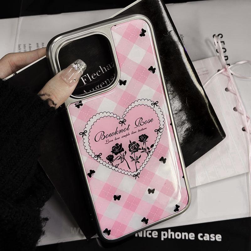 Zhitai Electroplated Silver Edge Phone Case for iPhone 16/15/14 Pro Max/13 and Huawei Mate60