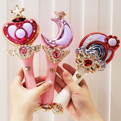 Kleine Prinzessin Musik Zauberstab Plastikspielzeug Glitzer Stern Feenstab Mädchenspielzeug Lichtstab
