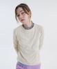 VOYONN Round Neck Long Sleeve T-Shirt Cream Yellow 0110