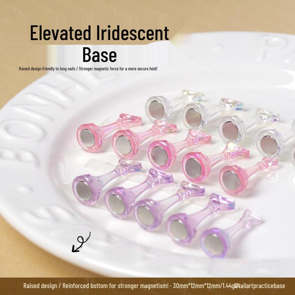 Translucent Pink Nail Holder & Display Stand for Manicure Practice