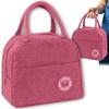 Insulated Lunch Bag Portable Waterproof Thermal Lunch Box Compact Pink for Office School Picnic