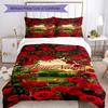 Rose Customize Your Name Bedding Set Breathable Duvet Cover with Pillowcases Home Decoration Birthday Gift