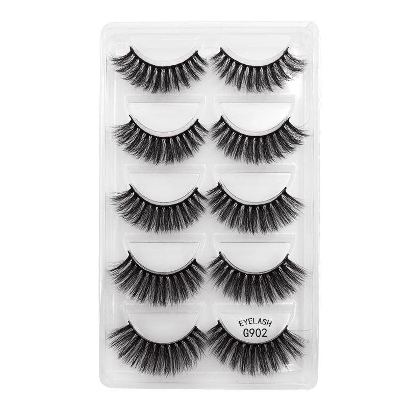 Lashie - Set mit 5 Paaren: Voluminöse Fox Eye Fake Lashes