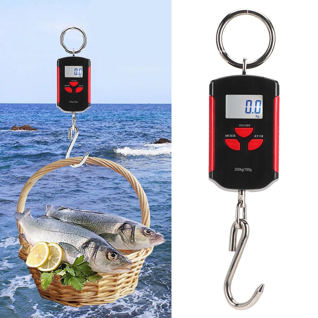 Portable Electronic Hanging Scale Digital LCD Backlit Display KgCelsiuslbCelsiusJIN 200KG WCelsiusHook